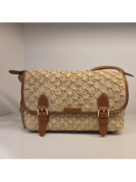 loulou. raphia naturel-cognac